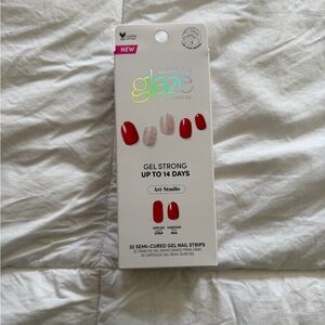 Dashing Diva Glaze Semi-Cured Gel Nail Strips - Bold Red
